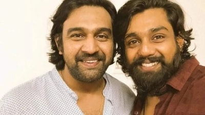 Chiranjeevi and Dhruva Sarja Chiranjeevi and Dhruva Sarja