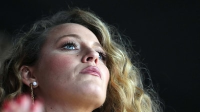 Feb 11, 2024; Paradise, Nevada, USA;  Actress Blake Ellender Lively looks on during the Kansas City Chiefs and San Francisco 49ers game during Super Bowl LVIII at Allegiant Stadium. Mandatory Credit: Joe Camporeale-USA TODAY Sports (USA TODAY Sports via Reuters Con)