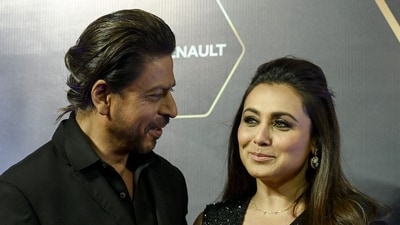 Bollywood actors Shah Rukh Khan (left) and Rani Mukherji attend the Dadasaheb Phalke International Film Festival Awards 2024. While Rani won Best Actress, Shah Rukh was awarded Best Actor for his 2023 blockbuster Jawan. (AFP) Bollywood actors Shah Rukh Khan (left) and Rani Mukherji attend the Dadasaheb Phalke International Film Festival Awards 2024. While Rani won Best Actress, Shah Rukh was awarded Best Actor for his 2023 blockbuster Jawan. (AFP)