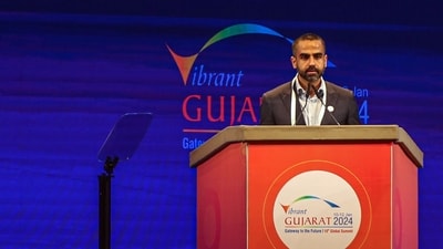 Nithin Kamath, founder and chief executive officer of Zerodha Commodities Pvt., during the Vibrant Gujarat Global Summit in Gandhinagar, Gujarat. (Bloomberg) Nithin Kamath, founder and chief executive officer of Zerodha Commodities Pvt., during the Vibrant Gujarat Global Summit in Gandhinagar, Gujarat. (Bloomberg)