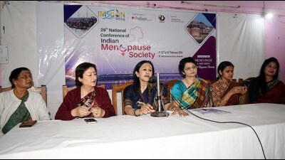 Organisers sharing details regarding IMSCON-2024 in Prayagraj on Wednesday. (HT Photo) Organisers sharing details regarding IMSCON-2024 in Prayagraj on Wednesday. (HT Photo)