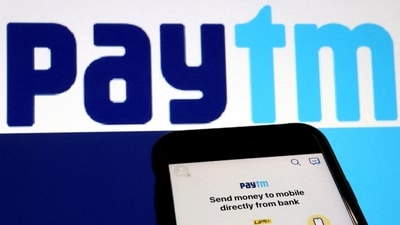 Paytm Crisis: The interface of Indian payments app Paytm is seen in front of its logo displayed in this illustration. (Reuters)