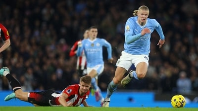 Manchester City's Erling Haaland in action (Action Images via Reuters)