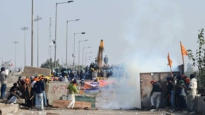 Farmers protesting (HT photo) Farmers protesting (HT photo)