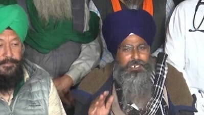 Farmer leader Sarwan Singh Pandher announced a two-day halt to 'Delhi Chalo' protest march. (X/ANI) Farmer leader Sarwan Singh Pandher announced a two-day halt to 'Delhi Chalo' protest march. (X/ANI)