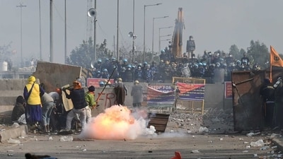 Punjab farmers resumed their march from the Punjab-Haryana border only to face the defence from the Haryana security forces. One young farmer died on Wednesday. Punjab farmers resumed their march from the Punjab-Haryana border only to face the defence from the Haryana security forces. One young farmer died on Wednesday.