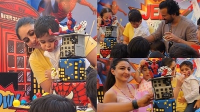 Kareena Kapoor and Saif Ali Khan's son Jeh at his birthday party in Mumbai. Kareena Kapoor and Saif Ali Khan's son Jeh at his birthday party in Mumbai.