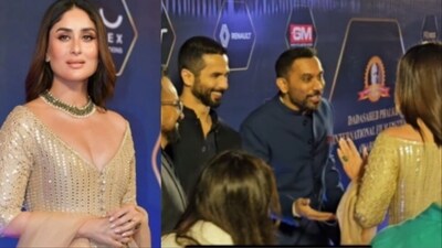 Shahid Kapoor and Kareena Kapoor at Dadasaheb Phalke International Film Festival Awards 2024 red carpet. Shahid Kapoor and Kareena Kapoor at Dadasaheb Phalke International Film Festival Awards 2024 red carpet.