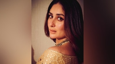 Kareena paired the anarkali gown with a matching mirror pauncha and an organza dupatta - which she draped on her arms. The stole added a minimal touch to the otherwise heavily embellished anarkali. Meanwhile, the simple mirror work added a definition. (Instagram) Kareena paired the anarkali gown with a matching mirror pauncha and an organza dupatta - which she draped on her arms. The stole added a minimal touch to the otherwise heavily embellished anarkali. Meanwhile, the simple mirror work added a definition. (Instagram)