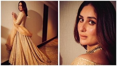Kareena Kapoor was seen in one of the most eye catching looks of the evening. She also took to Instagram to share a bunch of photos of her golden ethnic outfit. Kareena, who won Best Actress (Critics) for her Netflix film Jaane Jaan, wrote in her caption, "Dadasaheb Phalke International Film Festival Award... Jaane Jaan forever." Kareena Kapoor was seen in one of the most eye catching looks of the evening. She also took to Instagram to share a bunch of photos of her golden ethnic outfit. Kareena, who won Best Actress (Critics) for her Netflix film Jaane Jaan, wrote in her caption, "Dadasaheb Phalke International Film Festival Award... Jaane Jaan forever."