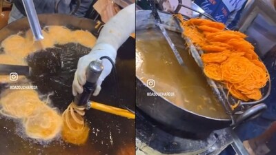 Anand Mahindra reacted to this video of a Pakistani vendor making jalebis using a 3D printer nozzle. (X/@anandmahindra) Anand Mahindra reacted to this video of a Pakistani vendor making jalebis using a 3D printer nozzle. (X/@anandmahindra)