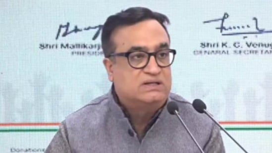 Congress leader and AICC treasurer Ajay Maken (Twitter Photo) (HT_PRINT)