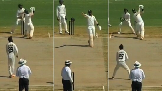 Vamshhi Krrishna in full flow (Screengrab)