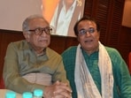 Harish Bhimani with the late Ameen Sayani Harish Bhimani with the late Ameen Sayani