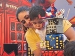 Kareena Kapoor and Saif Ali Khan's second son Jeh Ali Khan, also called Jeh, turned a year older on Wednesday. Ranbir Kapoor was seen with his daughter Raha at the bash. Ranbir carried Raha in his arms after they attended Jeh's birthday party in Mumbai. (Pics: Instagram and Yogen Shah)