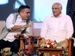 Gujarat Chief Minister Bhupendra Bhai Patel with Minister for State for Home Harsh Sanghav. Gujarat Chief Minister Bhupendra Bhai Patel with Minister for State for Home Harsh Sanghav.