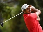 Gaganjeet Bhullar plays a shot. Gaganjeet Bhullar plays a shot.