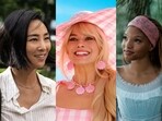 Greta Lee (Past Lives), Margot Robbie (Barbie) and Halle Bailey (The Little Mermaid)