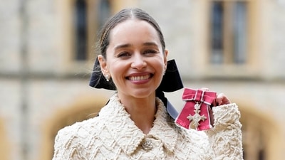 Emilia suffered two aneurysms in 2011 and 2013, which she wrote about in a 2019 essay for the New Yorker. (AP) Emilia suffered two aneurysms in 2011 and 2013, which she wrote about in a 2019 essay for the New Yorker. (AP)