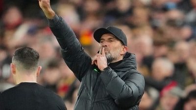 Klopp's team have 60 points after 26 games, four points above Manchester City and five clear of Arsenal (AP)