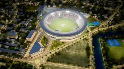 Conceptual design for the redevelopment of the Barabati stadium into a world-class facility. (Special Secretary to CM | Official X account) Conceptual design for the redevelopment of the Barabati stadium into a world-class facility. (Special Secretary to CM | Official X account)
