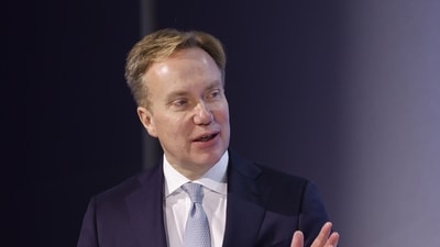 Borge Brende, president of the World Economic Forum (WEF), during a panel session. (Bloomberg) Borge Brende, president of the World Economic Forum (WEF), during a panel session. (Bloomberg)
