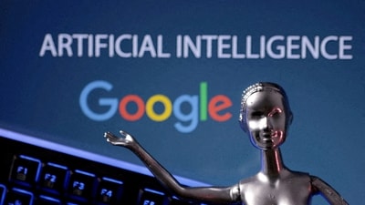 Google Gemma: Google logo and AI Artificial Intelligence words are seen in this illustration. (Reuters)