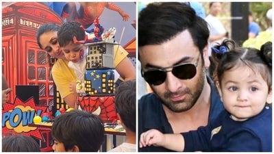 Kareena Kapoor and Saif Ali Khan's second son Jeh Ali Khan, also called Jeh, turned a year older on Wednesday. Ranbir Kapoor was seen with his daughter Raha at the bash. Ranbir carried Raha in his arms after they attended Jeh's birthday party in Mumbai. (Pics: Instagram and Yogen Shah) Kareena Kapoor and Saif Ali Khan's second son Jeh Ali Khan, also called Jeh, turned a year older on Wednesday. Ranbir Kapoor was seen with his daughter Raha at the bash. Ranbir carried Raha in his arms after they attended Jeh's birthday party in Mumbai. (Pics: Instagram and Yogen Shah)
