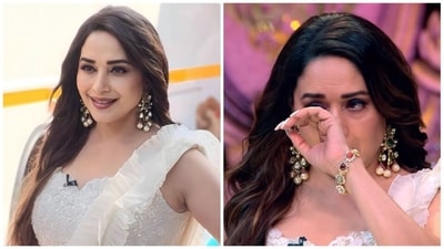 Madhuri Dixit cried on Dance Deewane watching a performance on stage. Madhuri Dixit cried on Dance Deewane watching a performance on stage.