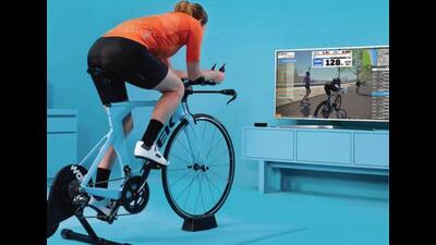 Online cycling game Zwift lets you ride, train and compete in a virtual world. (Zwift) Online cycling game Zwift lets you ride, train and compete in a virtual world. (Zwift)