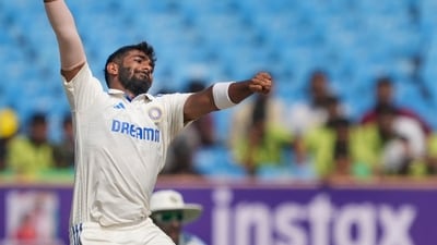 India's Jasprit Bumrah bowls a delivery during the third Test against England in Rajkot (PTI) India's Jasprit Bumrah bowls a delivery during the third Test against England in Rajkot (PTI)