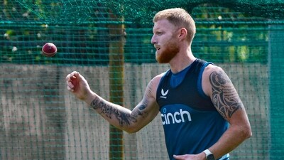 England's captain Ben Stokes during a practice session (PTI) England's captain Ben Stokes during a practice session (PTI)