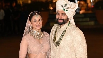 At the end of the night, Rakul and Jackky made their first appearance together as a married couple. At the end of the night, Rakul and Jackky made their first appearance together as a married couple. 