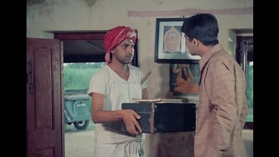 Sadhu Meher (left) and Ananth Nag in Ankur (1974). Meher won the National Film Award for Best Actor that year for his performance in the film, which was Shyam Benegal’s directorial debut. (Film still) Sadhu Meher (left) and Ananth Nag in Ankur (1974). Meher won the National Film Award for Best Actor that year for his performance in the film, which was Shyam Benegal’s directorial debut. (Film still)