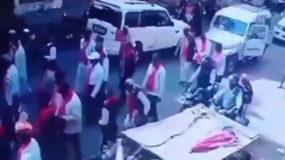 Screengrab from CCTV footage (PTI) Screengrab from CCTV footage (PTI)