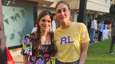 Saba can be seen posing with sister-in-law Kareena Kapoor in one of the inside pictures from Jeh's birthday bash. While Saba wore a floral dress, Kareena kept her style casual – she wore a yellow T-shirt and paired it with jeans. Saba can be seen posing with sister-in-law Kareena Kapoor in one of the inside pictures from Jeh's birthday bash. While Saba wore a floral dress, Kareena kept her style casual – she wore a yellow T-shirt and paired it with jeans.