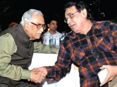 Harish Bhimani with the late Ameen Sayan