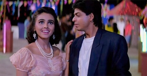 Suchitra Krishnamoorthi and Shah Rukh Khan in a still from Kabhi Haan Kabhi Naa.