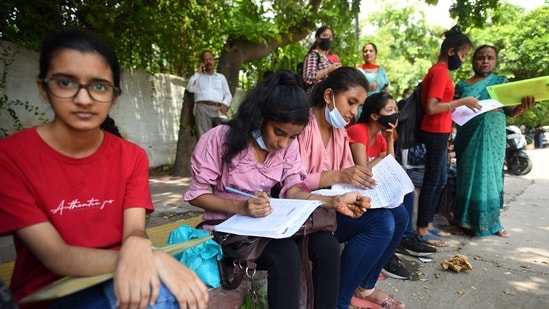 UGC Chairman M Jagadesh Kumar has hinted that Normalization of scores for the Common University Entrance Test (CUET)-UG will likely be done away with with the NTA working on the possibility of conducting papers in hybrid mode from its third edition. (HT File)