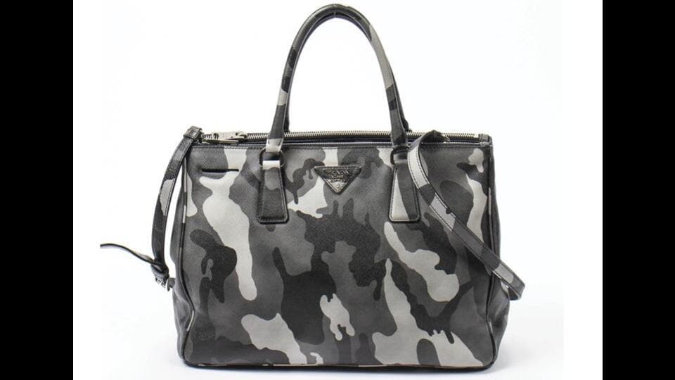 Prada’s Camouflage Saffiano Tote costs $2,495.