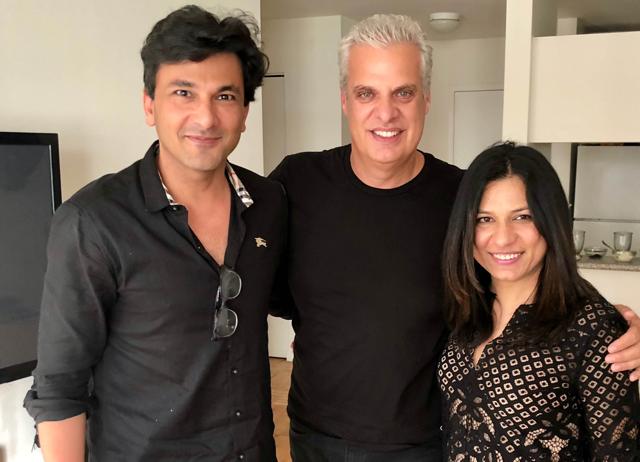 (From left) Vikas Khanna, Eric Ripert from Le Bernardin, and Khanna’s late sister Radhika. (From left) Vikas Khanna, Eric Ripert from Le Bernardin, and Khanna’s late sister Radhika.