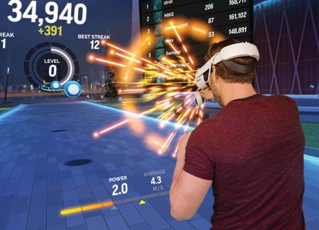Immersive VR app FitXR blends gaming and exercising. Immersive VR app FitXR blends gaming and exercising.