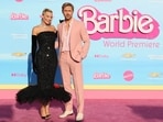 Margot Robbie and Ryan Gosling as Barbie and Ken at the movie premiere in Los Angeles in US(X)