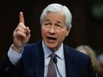 JPMorgan Chase CEO and Chairman Jamie Dimon gestures.