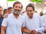 Congress leaders Rahul Gandhi and MP former chief minister Kamal Nath.