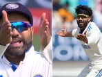 Rohit Sharma was in the firing line as India lost two reviews off the bowling of Ravindra Jadeja Rohit Sharma was in the firing line as India lost two reviews off the bowling of Ravindra Jadeja