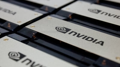 Nvidia Stock Rally: NVIDIA HGX AI Supercomputer on display during the annual Foxconn Tech Day in Taipei, Taiwan. (Reuters)