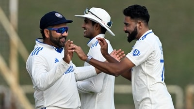 Mohammed Siraj eventually inflicted the big blow on England, as he denied Ben Foakes a half-century (47), and then dismissed Tom Hartley (13) as well. (AFP) Mohammed Siraj eventually inflicted the big blow on England, as he denied Ben Foakes a half-century (47), and then dismissed Tom Hartley (13) as well. (AFP)