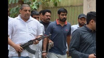 Gangster Sampat Nehra is currently incarcerated in Bathinda jail. (HT File Photo) Gangster Sampat Nehra is currently incarcerated in Bathinda jail. (HT File Photo)