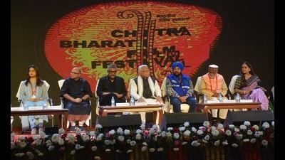 Haryana chief minister Manohar Lal Khattar at the inauguration of 5th Chitra Bharati Film Festival in Panchkula on Friday. (Sant Arora/HT) Haryana chief minister Manohar Lal Khattar at the inauguration of 5th Chitra Bharati Film Festival in Panchkula on Friday. (Sant Arora/HT)